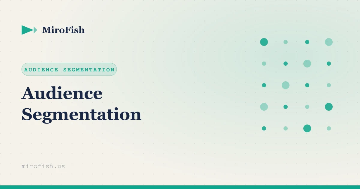 MiroFish — AI audience segmentation simulation by behaviour