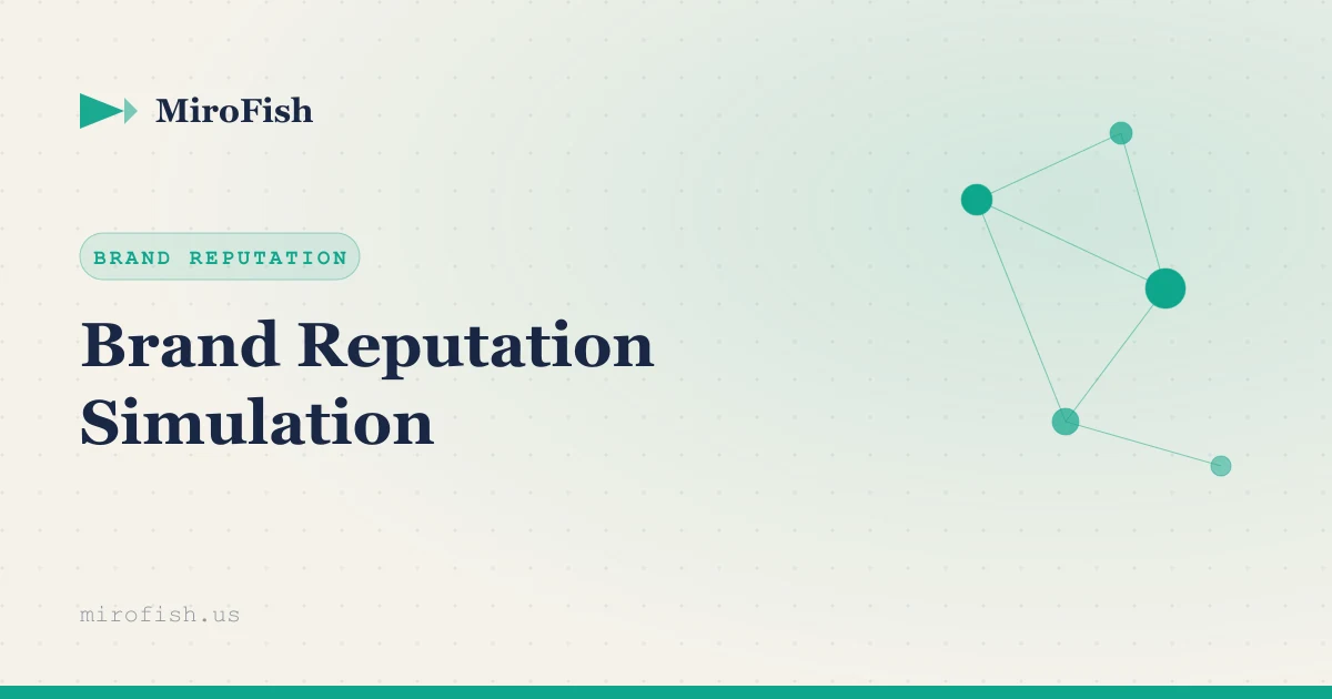 MiroFish — brand reputation simulation with AI multi-agent modeling