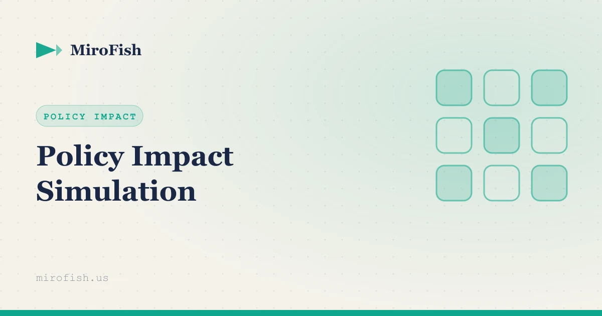 MiroFish — policy impact simulation with AI multi-agent modeling
