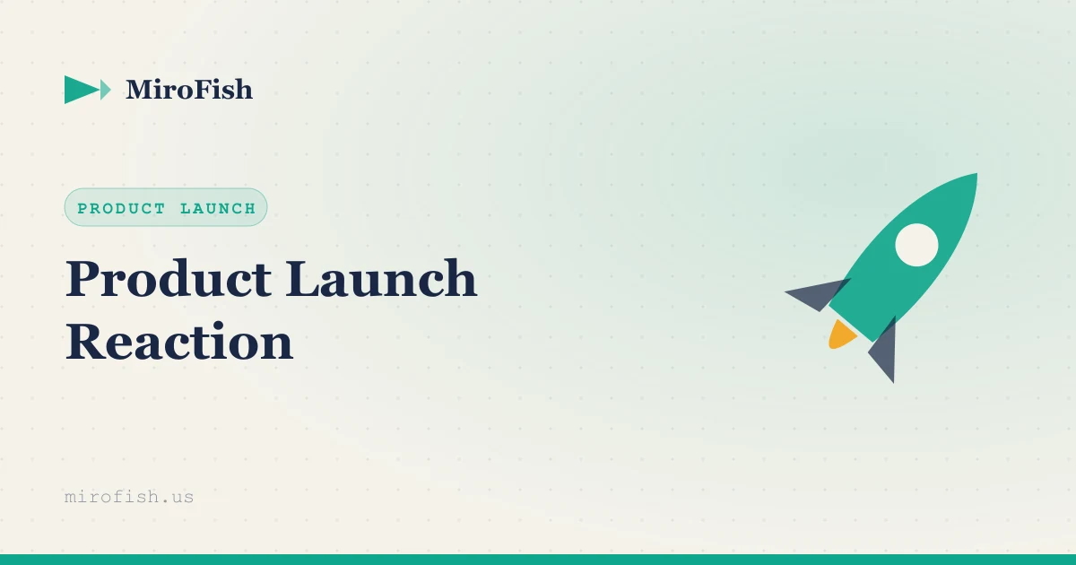 MiroFish — product launch reaction prediction with AI simulation