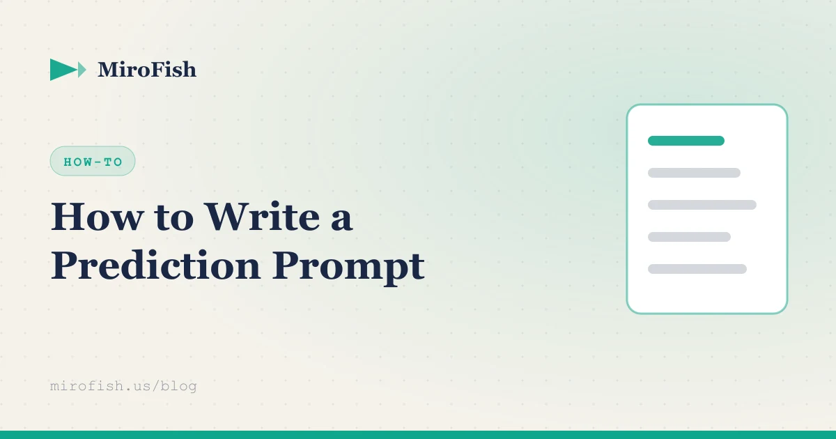 Writing an effective AI prediction prompt — annotated document illustration
