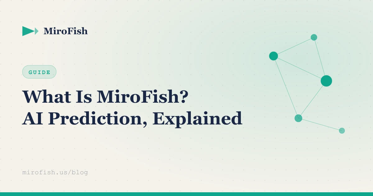 MiroFish AI prediction platform explained — network of simulation agents
