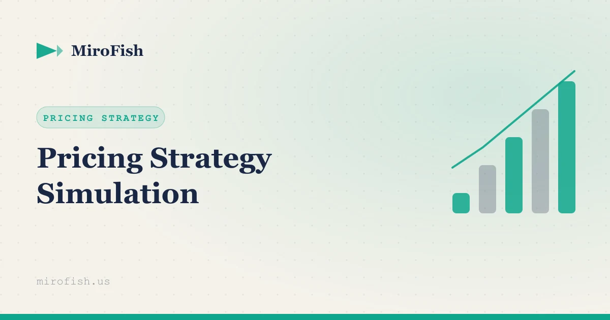 MiroFish — pricing strategy simulation with AI multi-agent modeling